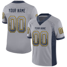 Load image into Gallery viewer, Custom Gray Navy-Gold Drift Fashion Football Jersey
