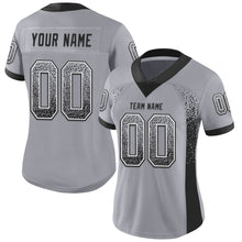 Load image into Gallery viewer, Custom Gray Black-White Drift Fashion Football Jersey