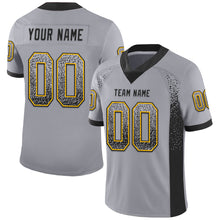 Load image into Gallery viewer, Custom Gray Black-Gold Drift Fashion Football Jersey