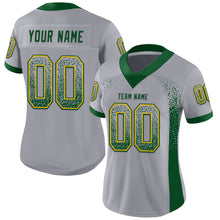 Load image into Gallery viewer, Custom Gray Green-Gold Drift Fashion Football Jersey