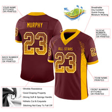 Charger l'image dans la galerie, Custom Burgundy Gold-White Drift Fashion Football Jersey