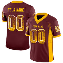 Charger l'image dans la galerie, Custom Burgundy Gold-White Drift Fashion Football Jersey