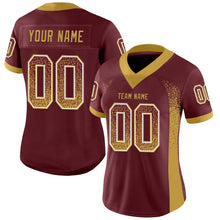 Charger l'image dans la galerie, Custom Burgundy Old Gold-White Drift Fashion Football Jersey