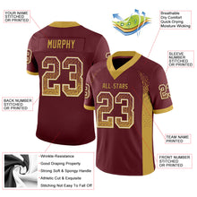 Charger l'image dans la galerie, Custom Burgundy Old Gold-White Drift Fashion Football Jersey