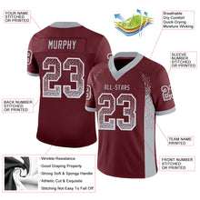 Charger l'image dans la galerie, Custom Burgundy Gray-White Drift Fashion Football Jersey