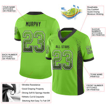 Charger l'image dans la galerie, Custom Neon Green Black-White Drift Fashion Football Jersey