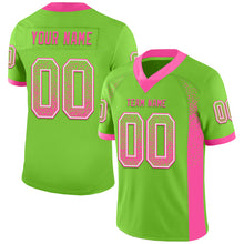 Load image into Gallery viewer, Custom Neon Green Pink-White Drift Fashion Football Jersey