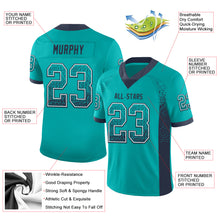 Загрузить изображение в средство просмотра галереи, Custom Aqua Navy-White Drift Fashion Football Jersey