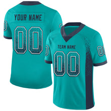 Загрузить изображение в средство просмотра галереи, Custom Aqua Navy-White Drift Fashion Football Jersey