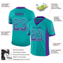 Charger l'image dans la galerie, Custom Aqua Purple-White Drift Fashion Football Jersey