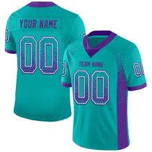 Charger l'image dans la galerie, Custom Aqua Purple-White Drift Fashion Football Jersey