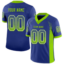 Load image into Gallery viewer, Custom Royal Neon Green-White Drift Fashion Football Jersey