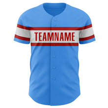 Загрузить изображение в средство просмотра галереи, Custom Electric Blue Red-White Authentic Baseball Jersey