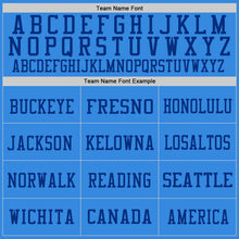 Load image into Gallery viewer, Custom Powder Blue Orange-Royal Mesh Authentic Throwback Football Jersey