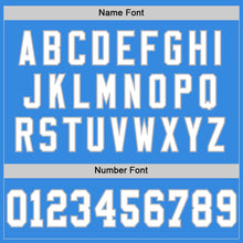 Load image into Gallery viewer, Custom Powder Blue White-Gray Mesh Authentic Throwback Football Jersey