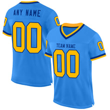 Charger l'image dans la galerie, Custom Powder Blue Gold-Royal Mesh Authentic Throwback Football Jersey