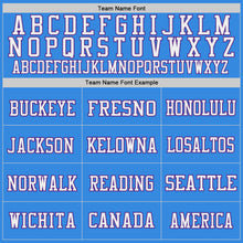 Загрузить изображение в средство просмотра галереи, Custom Powder Blue Purple-White Mesh Authentic Throwback Football Jersey