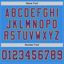 Загрузить изображение в средство просмотра галереи, Custom Powder Blue Purple-Gold Mesh Authentic Throwback Football Jersey