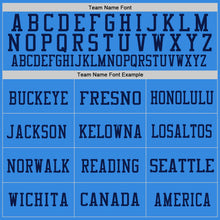 Load image into Gallery viewer, Custom Powder Blue Red-Navy Mesh Authentic Throwback Football Jersey