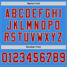Load image into Gallery viewer, Custom Powder Blue Red-Cream Mesh Authentic Throwback Football Jersey