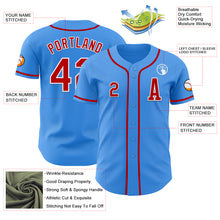 Загрузить изображение в средство просмотра галереи, Custom Electric Blue Red-White Authentic Baseball Jersey