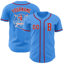 Загрузить изображение в средство просмотра галереи, Custom Electric Blue Red-White Authentic Baseball Jersey