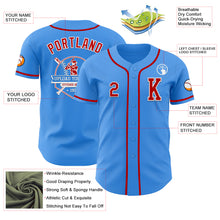 Загрузить изображение в средство просмотра галереи, Custom Electric Blue Red-White Authentic Baseball Jersey