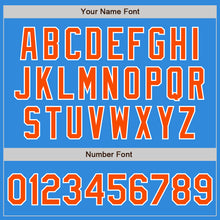 Загрузить изображение в средство просмотра галереи, Custom Electric Blue Orange-White Authentic Baseball Jersey