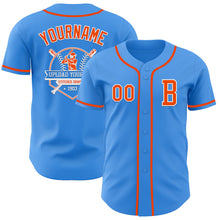 Загрузить изображение в средство просмотра галереи, Custom Electric Blue Orange-White Authentic Baseball Jersey