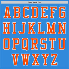 Загрузить изображение в средство просмотра галереи, Custom Electric Blue Orange-White Authentic Baseball Jersey
