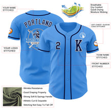 Загрузить изображение в средство просмотра галереи, Custom Electric Blue Navy-White Authentic Baseball Jersey