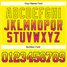 Load image into Gallery viewer, Custom Stitched White Light Yellow Hot Pink Sky Blue-Black Fade Fashion Splash Sports Pullover Sweatshirt Hoodie