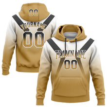 Загрузить изображение в средство просмотра галереи, Custom Stitched White Black-Old Gold Fade Fashion Arrow Sports Pullover Sweatshirt Hoodie