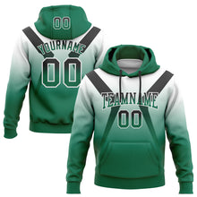 Загрузить изображение в средство просмотра галереи, Custom Stitched White Black-Kelly Green Fade Fashion Arrow Sports Pullover Sweatshirt Hoodie