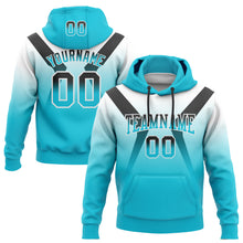 Load image into Gallery viewer, Custom Stitched White Black-Lakes Blue Fade Fashion Arrow Sports Pullover Sweatshirt Hoodie