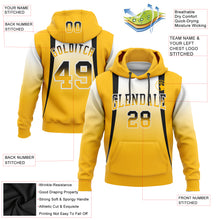 Load image into Gallery viewer, Custom Stitched White Black-Old Gold Fade Fashion Line Sports Pullover Sweatshirt Hoodie