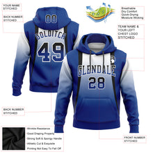 Load image into Gallery viewer, Custom Stitched White Black-Royal Fade Fashion Line Sports Pullover Sweatshirt Hoodie