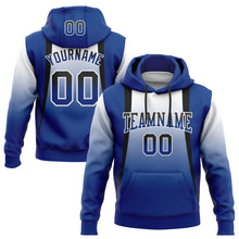 Load image into Gallery viewer, Custom Stitched White Black-Royal Fade Fashion Line Sports Pullover Sweatshirt Hoodie