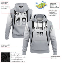 Load image into Gallery viewer, Custom Stitched White Black-Gray Fade Fashion Line Sports Pullover Sweatshirt Hoodie