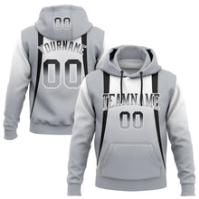 Load image into Gallery viewer, Custom Stitched White Black-Gray Fade Fashion Line Sports Pullover Sweatshirt Hoodie