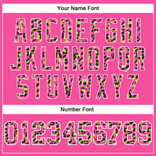 Laden Sie das Bild in den Galerie-Viewer, Custom Stitched Black Pink-Neon Green Fade Fashion Leopard Print Sports Pullover Sweatshirt Hoodie