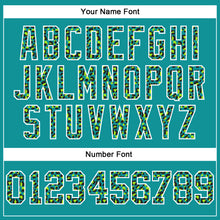 Charger l'image dans la galerie, Custom Stitched Teal Black-White Fade Fashion Leopard Print Sports Pullover Sweatshirt Hoodie