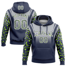 Загрузить изображение в средство просмотра галереи, Custom Stitched Gray Navy-White Fade Fashion Leopard Print Sports Pullover Sweatshirt Hoodie