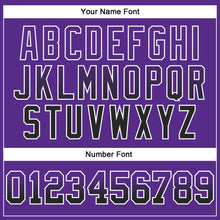 Laden Sie das Bild in den Galerie-Viewer, Custom Stitched Purple Black-White Fade Fashion Arrow Sports Pullover Sweatshirt Hoodie