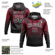 Charger l'image dans la galerie, Custom Stitched Crimson Black-White Fade Fashion Arrow Sports Pullover Sweatshirt Hoodie