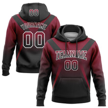 Charger l'image dans la galerie, Custom Stitched Crimson Black-White Fade Fashion Arrow Sports Pullover Sweatshirt Hoodie