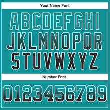 Laden Sie das Bild in den Galerie-Viewer, Custom Stitched Teal Black-White Fade Fashion Arrow Sports Pullover Sweatshirt Hoodie