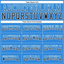 Laden Sie das Bild in den Galerie-Viewer, Custom Stitched Powder Blue Black-White Fade Fashion Arrow Sports Pullover Sweatshirt Hoodie