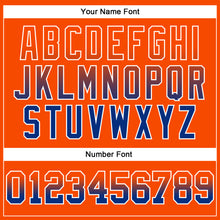 Laden Sie das Bild in den Galerie-Viewer, Custom Stitched Orange Royal-White Fade Fashion Arrow Sports Pullover Sweatshirt Hoodie