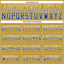 Laden Sie das Bild in den Galerie-Viewer, Custom Stitched Old Gold Royal-White Fade Fashion Arrow Sports Pullover Sweatshirt Hoodie